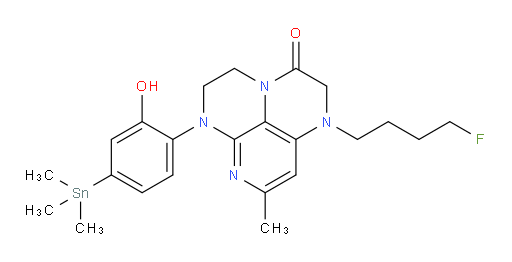 1-(4-fluorobutyl)-6-(2-hydroxy-4-(trimethylstannyl)phenyl)-8-methyl-1,2,5,6-tetrahydro-1,3a,6,7-tetraazaphenalen-3(4H)-one