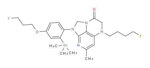 5-(4-fluorobutyl)-1-(4-(3-fluoropropoxy)-2-(trimethylstannyl)phenyl)-7-methyl-4,5-dihydro-1H-1,2a,5,8-tetraazaacenaphthylen-3(2H)-one