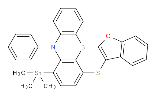 5-phenyl-6-(trimethylstannyl)-5H-14-oxa-9-thia-5-aza-14b-borafluoreno[3,2,1-de]anthracene