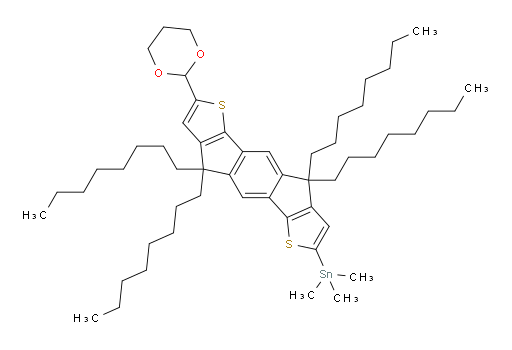 (7-(1,3-dioxan-2-yl)-4,4,9,9-tetraoctyl-4,9-dihydro-s-indaceno[1,2-b:5,6-b']dithiophen-2-yl)trimethylstannane