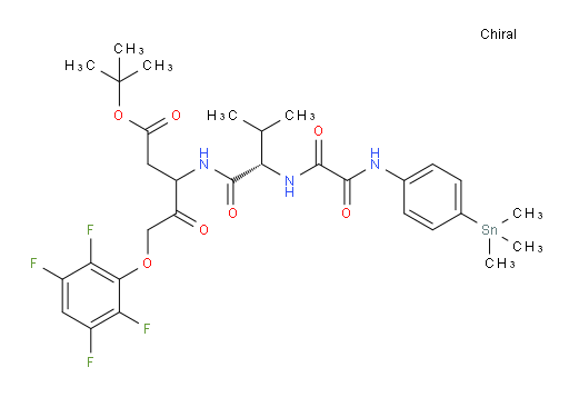 tert-butyl 3-((S)-3-methyl-2-(2-oxo-2-((4-(trimethylstannyl)phenyl)amino)acetamido)butanamido)-4-oxo-5-(2,3,5,6-tetrafluorophenoxy)pentanoate