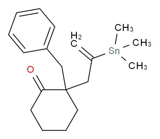 2-benzyl-2-(2-(trimethylstannyl)allyl)cyclohexanone