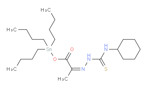 (Z)-tributylstannyl 2-(2-(cyclohexylcarbamothioyl)hydrazono)propanoate