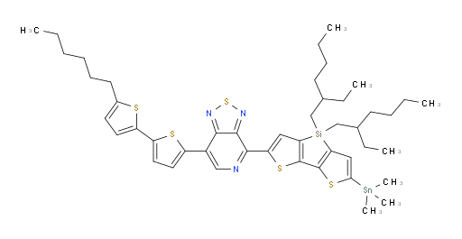 4-(4,4-bis(2-ethylhexyl)-6-(trimethylstannyl)-4H-silolo[3,2-b:4,5-b']dithiophen-2-yl)-7-(5'-hexyl-[2,2'-bithiophen]-5-yl)-[1,2,5]thiadiazolo[3,4-c]pyridine