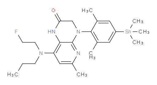 4-(2,6-dimethyl-4-(trimethylstannyl)phenyl)-8-((2-fluoroethyl)(propyl)amino)-6-methyl-3,4-dihydropyrido[2,3-b]pyrazin-2(1H)-one