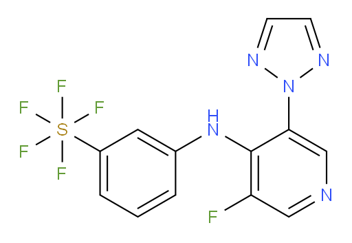 3-((3-fluoro-5-(2H-1,2,3-triazol-2-yl)pyridin-4-yl)amino)(pentafluoromercapto)benzene