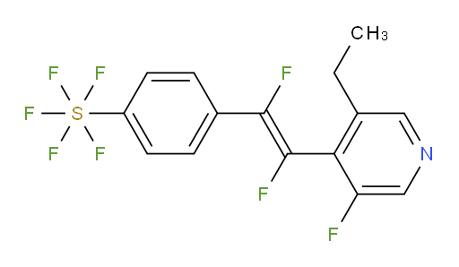 (E)-4-(2-(3-ethyl-5-fluoropyridin-4-yl)-1,2-difluorovinyl)(pentafluoromercapto)benzene