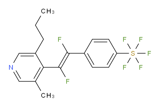 (E)-4-(1,2-difluoro-2-(3-methyl-5-propylpyridin-4-yl)vinyl)(pentafluoromercapto)benzene