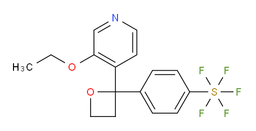 4-(2-(3-ethoxypyridin-4-yl)oxetan-2-yl)(pentafluoromercapto)benzene