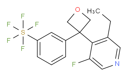 3-(3-(3-ethyl-5-fluoropyridin-4-yl)oxetan-3-yl)(pentafluoromercapto)benzene