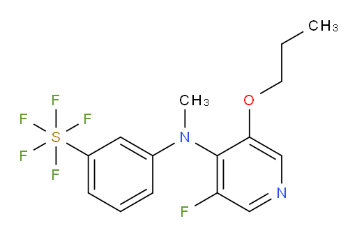 3-((3-fluoro-5-propoxypyridin-4-yl)(methyl)amino)(pentafluoromercapto)benzene