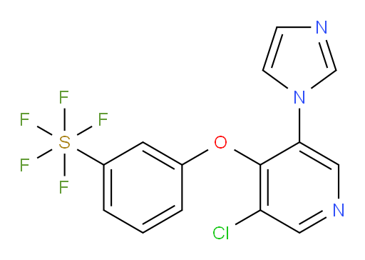 3-((3-chloro-5-(1H-imidazol-1-yl)pyridin-4-yl)oxy)(pentafluoromercapto)benzene