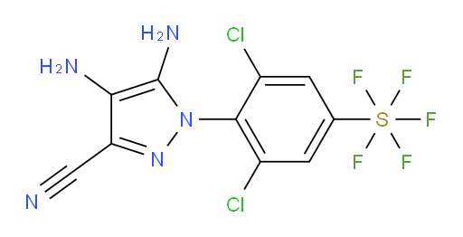 [3,5-dichloro-4-(4,5-diamino-3-cyano-1H-pyrazol-1-yl)phenyl]sulfur pentafluoride