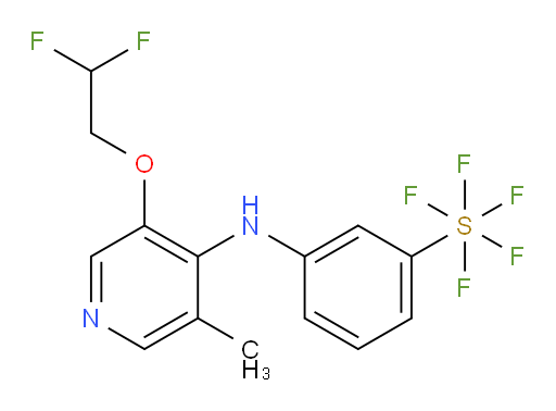 3-((3-(2,2-difluoroethoxy)-5-methylpyridin-4-yl)amino)(pentafluoromercapto)benzene