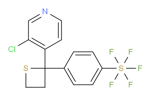 4-(2-(3-chloropyridin-4-yl)thietan-2-yl)(pentafluoromercapto)benzene
