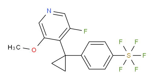 4-(1-(3-fluoro-5-methoxypyridin-4-yl)cyclopropyl)(pentafluoromercapto)benzene