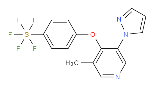 4-((3-methyl-5-(1H-pyrazol-1-yl)pyridin-4-yl)oxy)(pentafluoromercapto)benzene