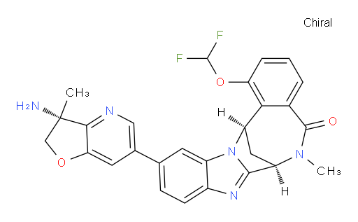 (7R,14R)-11-[(3R)-3-amino-2,3-dihydro-3-methyl-furo[3,2-b]pyridin-6-yl]-1-(difluoromethoxy)-6,7-dihydro-6-methyl-7,14-Methanobenzimidazo[1,2-b][2,5]benzodiazocin-5(14H)--one