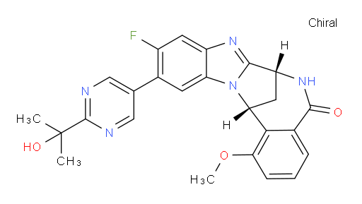 (7R,14R)-10-Fluoro-6,7-dihydro-11-[2-(1-hydroxy-1-methylethyl)-pyrimidin-5-yl]-1-methoxy-7,14-methanobenzimidazo[1,2-b][2,5]benzodiazocin-5(14H)--one