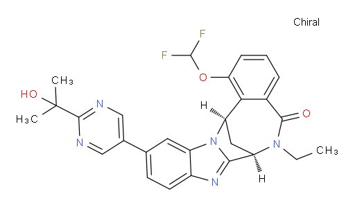 (7R,14R)-1-(difluoromethoxy)-6-ethyl-6,7-dihydro-11-[2-(1-hydroxy-1-methylethyl)-pyrimidin-5-yl]-7,14-Methanobenzimidazo[1,2-b][2,5]benzodiazocin-5(14H)--one