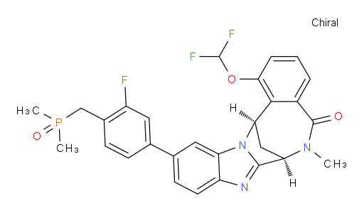 (7R,14R)-1-(difluoromethoxy)-11-[4-[(dimethylphosphinyl)methyl]-3-fluorophenyl]-6,7-dihydro-6-methyl-7,14-Methanobenzimidazo[1,2-b][2,5]benzodiazocin-5(14H)--one