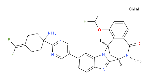 (7R,14R)-11-(2-(1-amino-4-(difluoromethylene)cyclohexyl)pyrimidin-5-yl)-1-(difluoromethoxy)-6-methyl-6,7-dihydro-7,14-methanobenzo[f]benzo[4,5]imidazo[1,2-a][1,4]diazocin-5(14H)-one