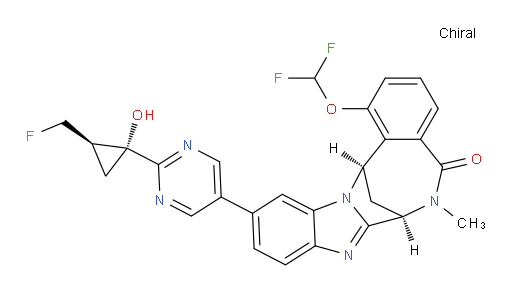 (7R,14R)-1-(difluoromethoxy)-11-(2-((1R,2R)-2-(fluoromethyl)-1-hydroxycyclopropyl)pyrimidin-5-yl)-6-methyl-6,7-dihydro-7,14-methanobenzo[f]benzo[4,5]imidazo[1,2-a][1,4]diazocin-5(14H)-one