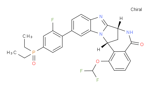 (7R,14R)-11-[4-(diethylphosphinyl)-2-fluorophenyl]-1-(difluoromethoxy)-6,7-dihydro-7,14-Methanobenzimidazo[1,2-b][2,5]benzodiazocin-5(14H)--one