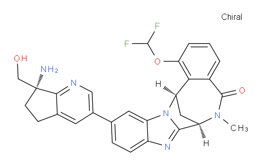 (7R,14R)-11-[(7S)-7-amino-6,7-dihydro-7-(hydroxymethyl)-5H-cyclopenta[b]pyridin-3-yl]-1-(difluoromethoxy)-6,7-dihydro-6-methyl-7,14-Methanobenzimidazo[1,2-b][2,5]benzodiazocin-5(14H)--one