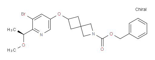 (S)-benzyl 6-((5-bromo-6-(1-methoxyethyl)pyridin-3-yl)oxy)-2-azaspiro[3.3]heptane-2-carboxylate