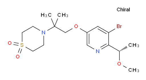(S)-4-(1-((5-bromo-6-(1-methoxyethyl)pyridin-3-yl)oxy)-2-methylpropan-2-yl)thiomorpholine 1,1-dioxide