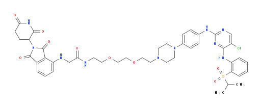N-(2-(2-(2-(4-(4-((5-chloro-4-((2-(isopropylsulfonyl)phenyl)amino)pyrimidin-2-yl)amino)phenyl)piperazin-1-yl)ethoxy)ethoxy)ethyl)-2-((2-(2,6-dioxopiperidin-3-yl)-1,3-dioxoisoindolin-4-yl)amino)acetamide