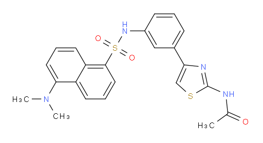 Acetamide, N-[4-[3-[[[5-(dimethylamino)-1-naphthalenyl]sulfonyl]amino]phenyl]-2-thiazolyl]-
