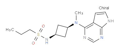 N-[cis-3-(Methyl-7H-pyrrolo[2,3-d]pyrimidin-4-ylamino)cyclobutyl]-1-propanesulfonamide