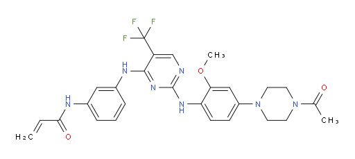 N-{3-[(2-{[4-(4-acetylpiperazin-1-yl)-2-methoxyphenyl]amino}-5-(trifluoromethyl)pyrimidin-4-yl)amino]phenyl}prop-2-enamide