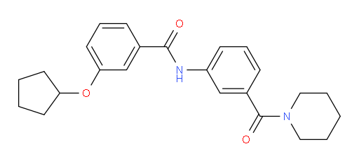 3-(cyclopentyloxy)-N-(3-(piperidine-1-carbonyl)phenyl)benzamide