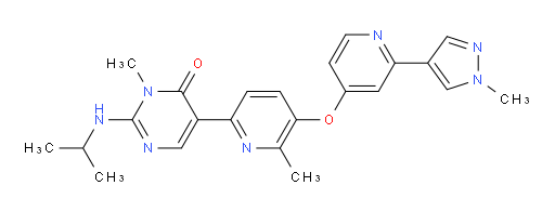 2-(isopropylamino)-3-methyl-5-(6-methyl-5-((2-(1-methyl-1H-pyrazol-4-yl)pyridin-4-yl)oxy)pyridin-2-yl)pyrimidin-4(3H)-one