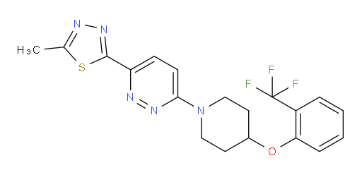 2-methyl-5-(6-(4-(2-(trifluoromethyl)phenoxy)piperidin-1-yl)pyridazin-3-yl)-1,3,4-thiadiazole