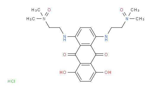 9,10-Anthracenedione, 1,4-bis[[2-(dimethyloxidoamino)ethyl]amino]-5,8-dihydroxy-, hydrochloride