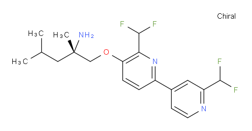 (S)-1-((2',6-bis(difluoromethyl)-[2,4'-bipyridin]-5-yl)oxy)-2,4-dimethylpentan-2-amine
