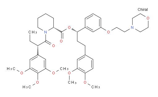 (S)-(R)-3-(3,4-dimethoxyphenyl)-1-(3-(2-morpholinoethoxy)phenyl)propyl 1-((S)-2-(3,4,5-trimethoxyphenyl)butanoyl)piperidine-2-carboxylate