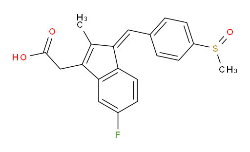 (Z)-2-(5-fluoro-2-methyl-1-(4-(methylsulfinyl)benzylidene)-1H-inden-3-yl)acetic acid