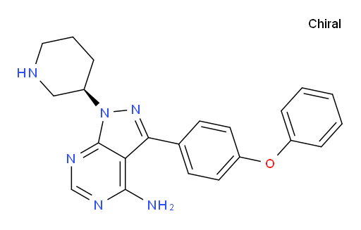 (R)-3-(4-phenoxyphenyl)-1-(piperidin-3-yl)-1H-pyrazolo[3,4-d]pyrimidin-4-amine
