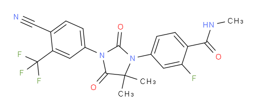 4-(3-(4-cyano-3-(trifluoromethyl)phenyl)-5,5-dimethyl-2,4-dioxoimidazolidin-1-yl)-2-fluoro-N-methylbenzamide