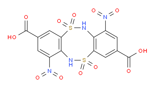 1,7-dinitro-6,12-dihydrodibenzo[c,g][1,5,2,6]dithiadiazocine-3,9-dicarboxylic acid 5,5,11,11-tetraoxide