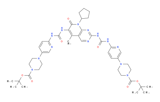 di-tert-butyl 4,4'-(6,6'-((((8-cyclopentyl-5-methyl-7-oxo-7,8-dihydropyrido[2,3-d]pyrimidine-2,6-diyl)bis(azanediyl))bis(carbonyl))bis(azanediyl))bis(pyridine-6,3-diyl))bis(piperazine-1-carboxylate)