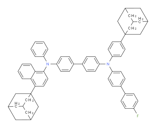 N4-(4-(adamantan-1-yl)naphthalen-1-yl)-N4'-(4-(adamantan-1-yl)phenyl)-N4'-(4'-fluoro-[1,1'-biphenyl]-4-yl)-N4-phenyl-[1,1'-biphenyl]-4,4'-diamine