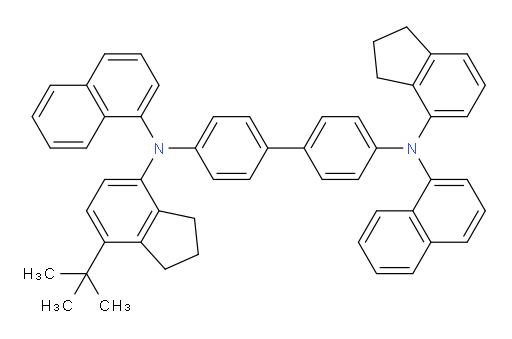 N4-(7-(tert-butyl)-2,3-dihydro-1H-inden-4-yl)-N4'-(2,3-dihydro-1H-inden-4-yl)-N4,N4'-di(naphthalen-1-yl)-[1,1'-biphenyl]-4,4'-diamine