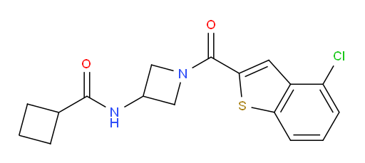 N-(1-(4-chlorobenzo[b]thiophene-2-carbonyl)azetidin-3-yl)cyclobutanecarboxamide