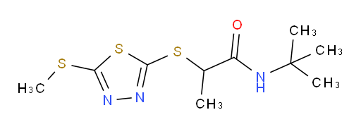N-(tert-butyl)-2-((5-(methylthio)-1,3,4-thiadiazol-2-yl)thio)propanamide